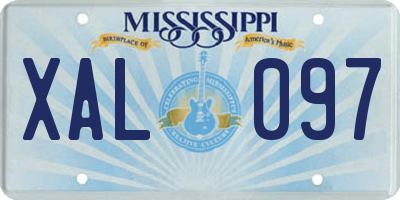 MS license plate XAL097