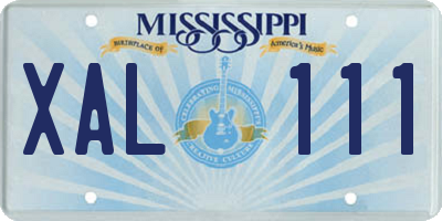 MS license plate XAL111