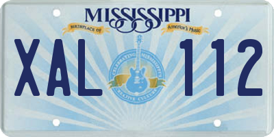MS license plate XAL112