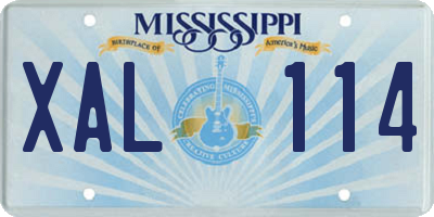 MS license plate XAL114