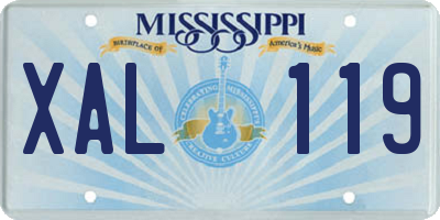MS license plate XAL119