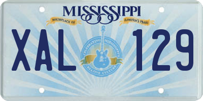 MS license plate XAL129