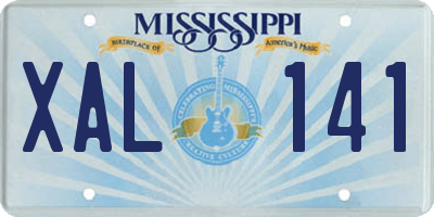 MS license plate XAL141