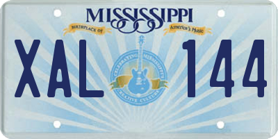 MS license plate XAL144