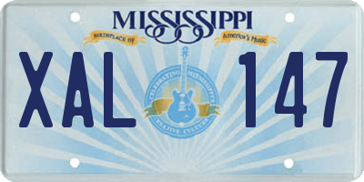 MS license plate XAL147