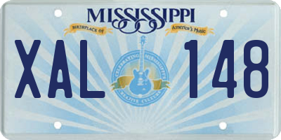 MS license plate XAL148