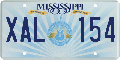 MS license plate XAL154