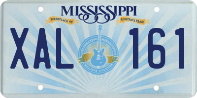 MS license plate XAL161
