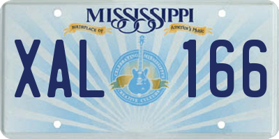 MS license plate XAL166