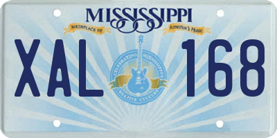 MS license plate XAL168