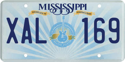MS license plate XAL169