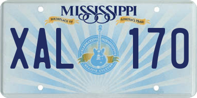 MS license plate XAL170