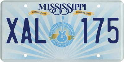 MS license plate XAL175