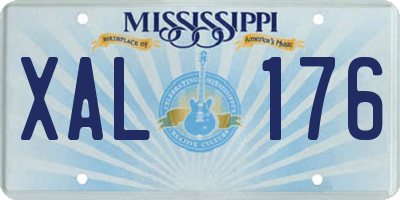 MS license plate XAL176