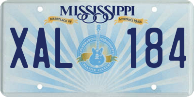 MS license plate XAL184