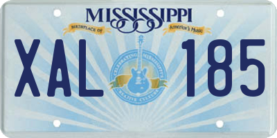 MS license plate XAL185