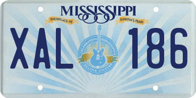 MS license plate XAL186