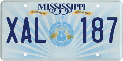 MS license plate XAL187