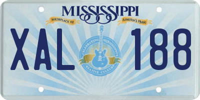 MS license plate XAL188
