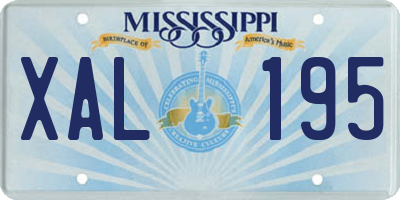 MS license plate XAL195
