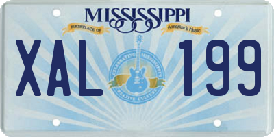 MS license plate XAL199