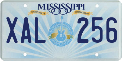 MS license plate XAL256