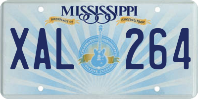 MS license plate XAL264