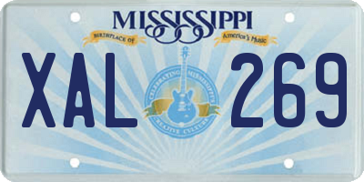 MS license plate XAL269