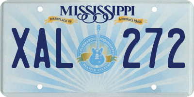 MS license plate XAL272