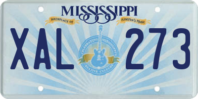 MS license plate XAL273