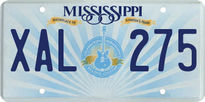 MS license plate XAL275