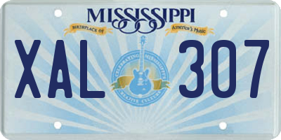 MS license plate XAL307