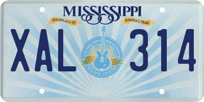MS license plate XAL314