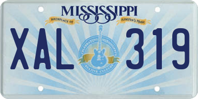 MS license plate XAL319