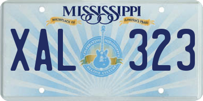 MS license plate XAL323