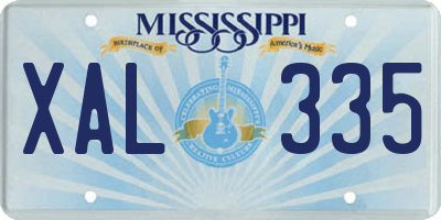 MS license plate XAL335