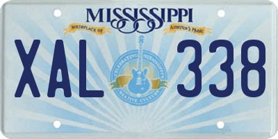 MS license plate XAL338