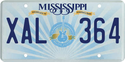 MS license plate XAL364