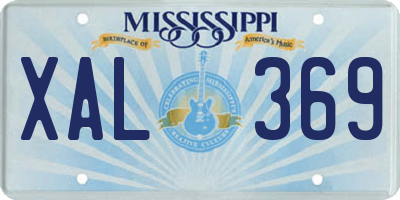 MS license plate XAL369