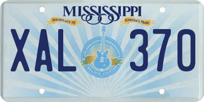 MS license plate XAL370
