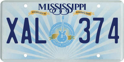 MS license plate XAL374