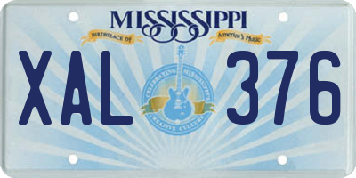 MS license plate XAL376