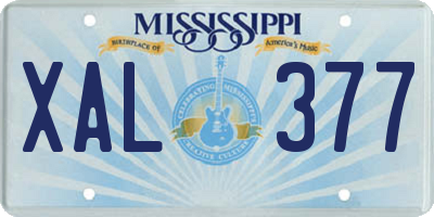 MS license plate XAL377