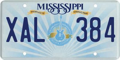 MS license plate XAL384