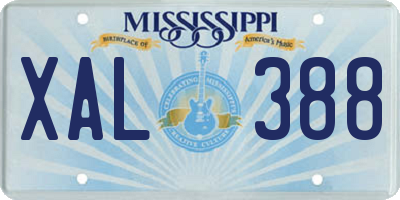 MS license plate XAL388
