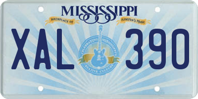 MS license plate XAL390