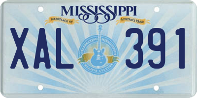 MS license plate XAL391