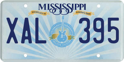 MS license plate XAL395