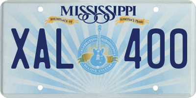 MS license plate XAL400