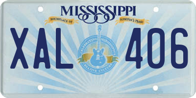 MS license plate XAL406